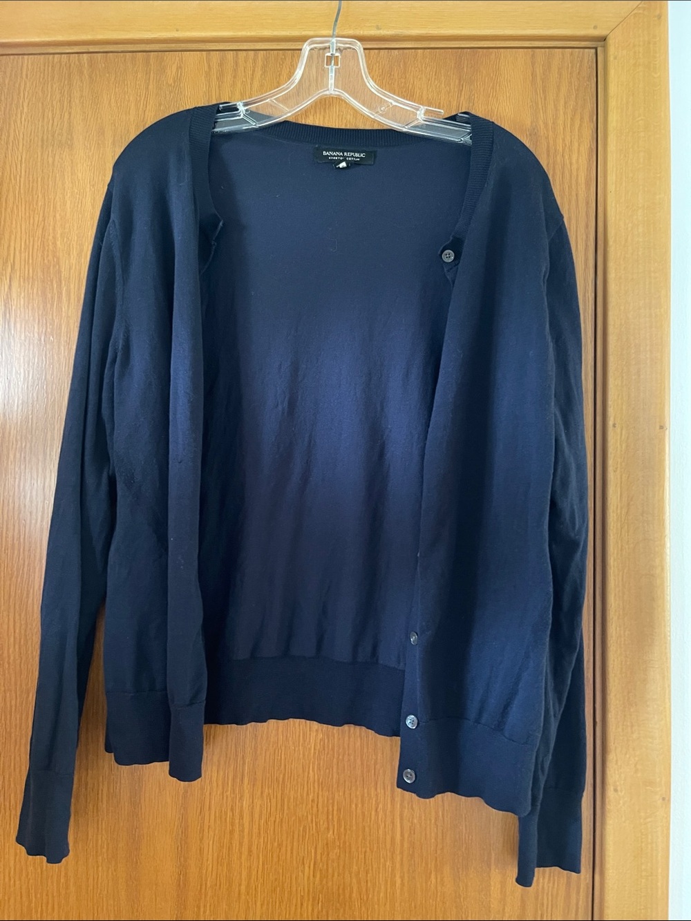 Banana Republic Dark Navy Lightweight Button Cardigan